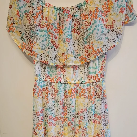 Ruffle Top Chiffon Dress - Picture 2 of 2